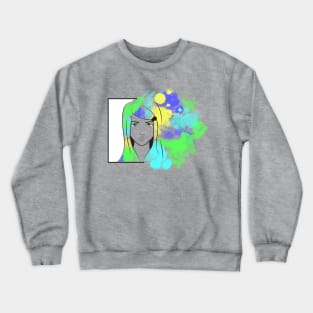 Watercolor Girl Crewneck Sweatshirt